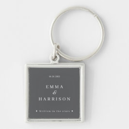 Chaveiro Pingente de Chave Personalizado de Casamento Escri