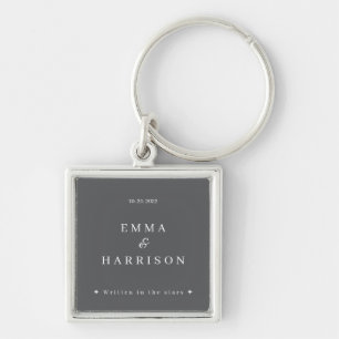 Chaveiro Pingente de Chave Personalizado de Casamento Escri