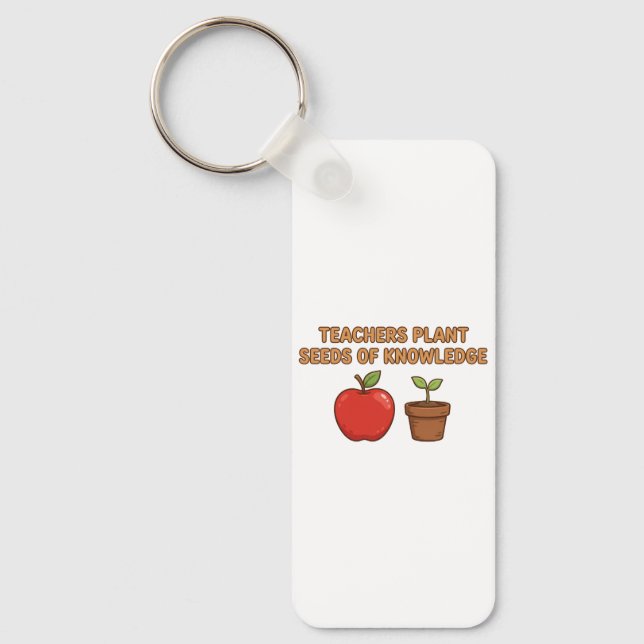 Chaveiro Pingente de chave 'Professores Plantam Sementes' (Frente)