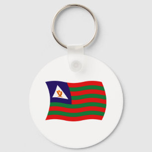 Chaveiro Pingente de chaveira da bandeira tribal Bubi