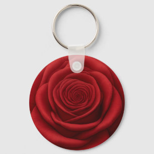Chaveiro Pingente de Chaves - Flor de Rosa Vermelha