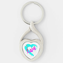Chaveiro Pingente de Coração de Amor em Fechadura Eclair