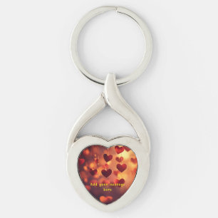Chaveiro Pingente de Corações Pendurados - Personalizável