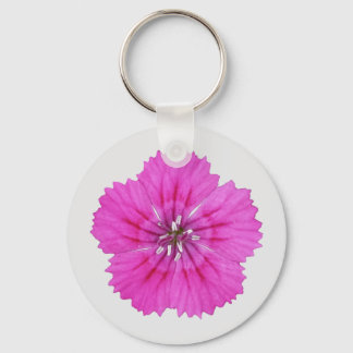 Chaveiro Pingente de Dianthus Rosa
