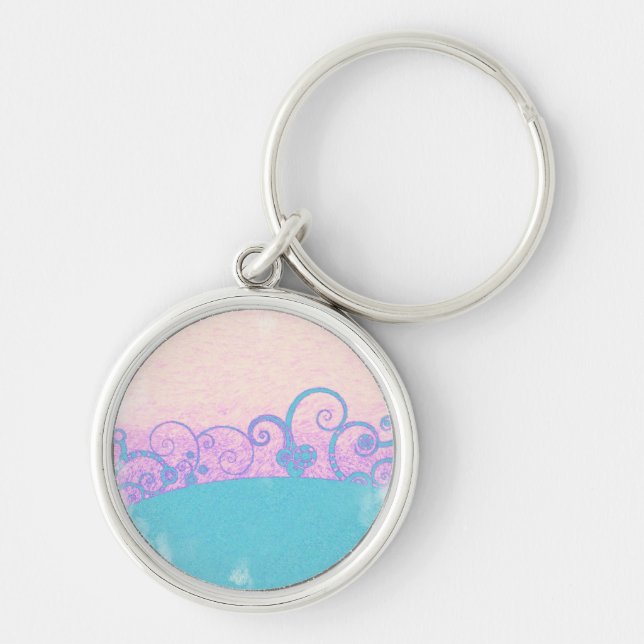 Chaveiro pingente de fantasia grunge pastel (Frente)