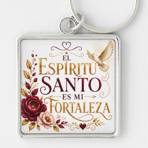 Chaveiro Pingente de Fé O Espírito Santo é Minha Fortalez