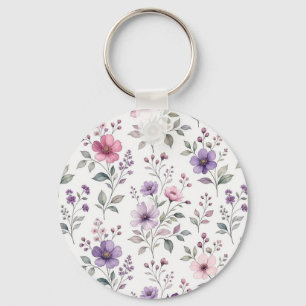 Chaveiro Pingente de Flor Silvestre Botânica Minimalista