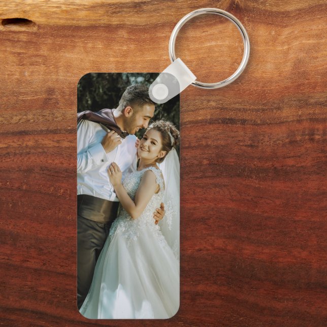 Chaveiro Pingente de Fotografia de Casamento Personalizado  (Verso)
