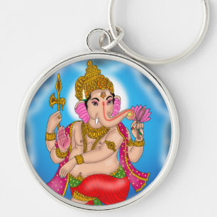 Chaveiro Pingente de Ganesha Dançante