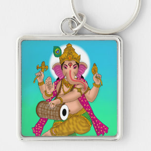 Chaveiro Pingente de Ganesha Dançante
