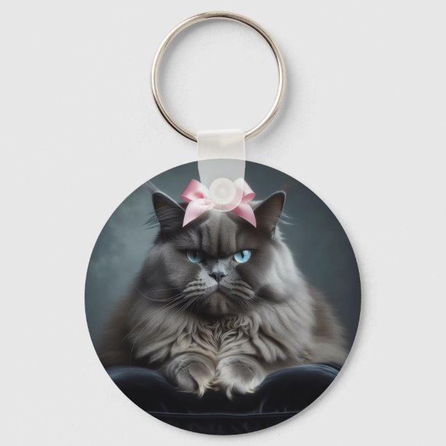 Chaveiro Pingente de Gato Himalaio (Frente)