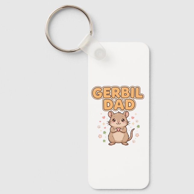 Chaveiro Pingente de Gerbil Papai (Frente)
