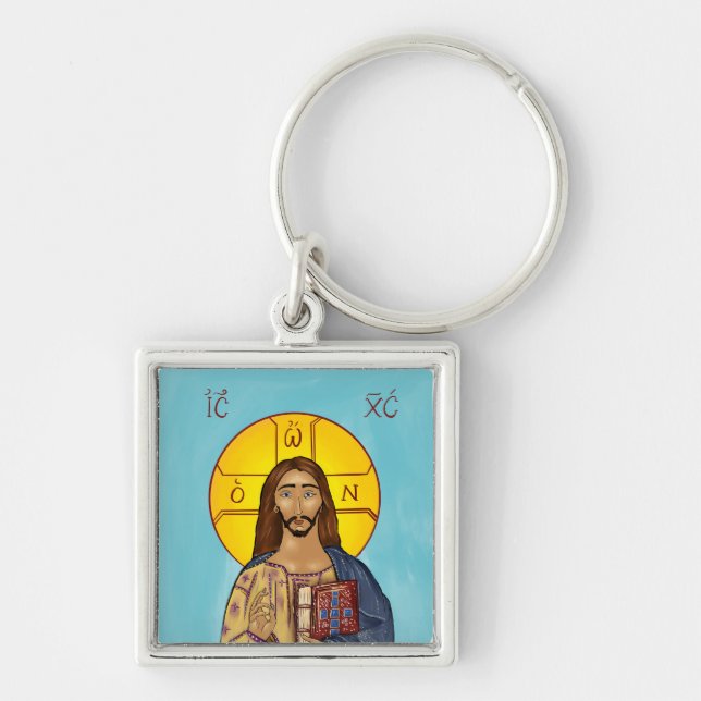 Chaveiro Pingente de Ícone de Cristo 2 (Frente)