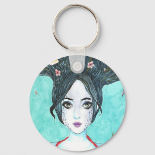 Chaveiro Pingente de Ilustração de Koi