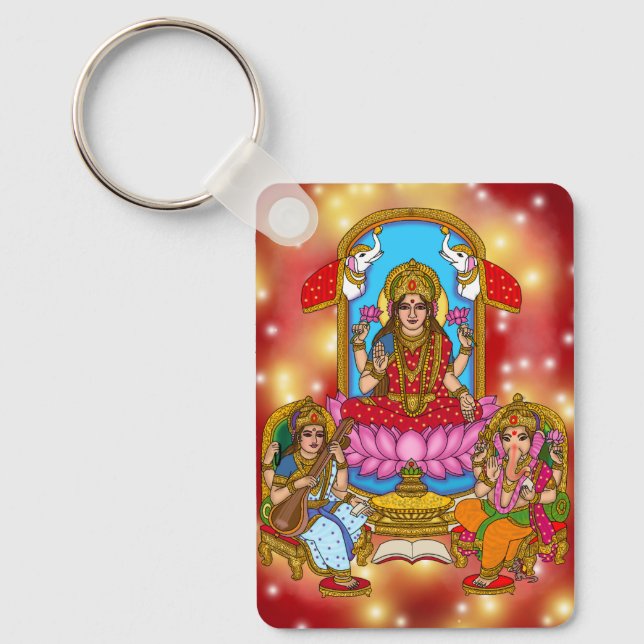 Chaveiro Pingente de Lakshmi Ganesh (Frente)