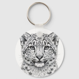 Chaveiro Pingente de Leopardo-da-Nevada Filhote