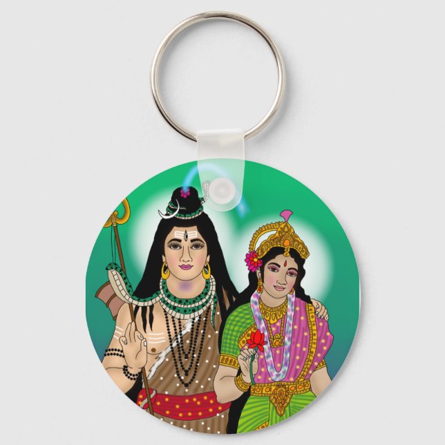 Chaveiro Pingente de Lord Shiv Parvati (Frente)