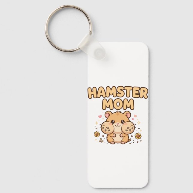 Chaveiro Pingente de Mãe de Hamster (Frente)