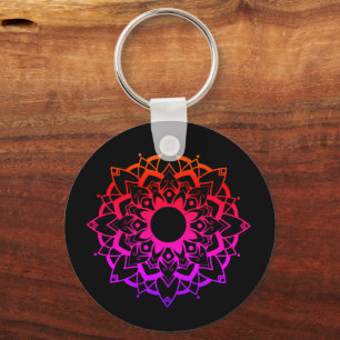 Chaveiro Pingente de Mandala Geométrica