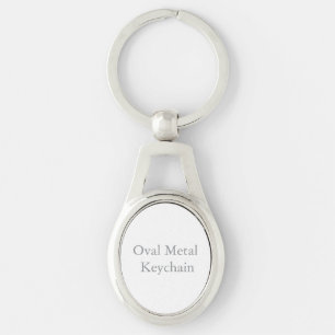 Chaveiro Pingente de Metal Oval