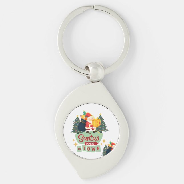 Chaveiro Pingente de Metal para Natal (Frente)