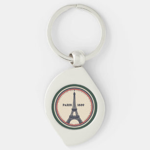Chaveiro Pingente de Metal Torre Eiffel Vintage Paris 1889