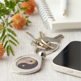 Chaveiro Pingente de Metal Yin Yang
