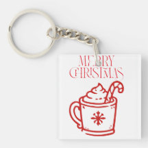 Pingente de Natal de Chocolate Quente Feliz Natal