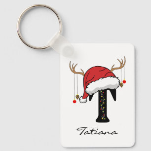 Chaveiro Pingente de Natal Personalizado com Monograma para