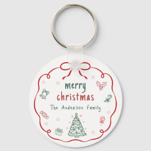 Chaveiro Pingente de Natal Personalizado para Família