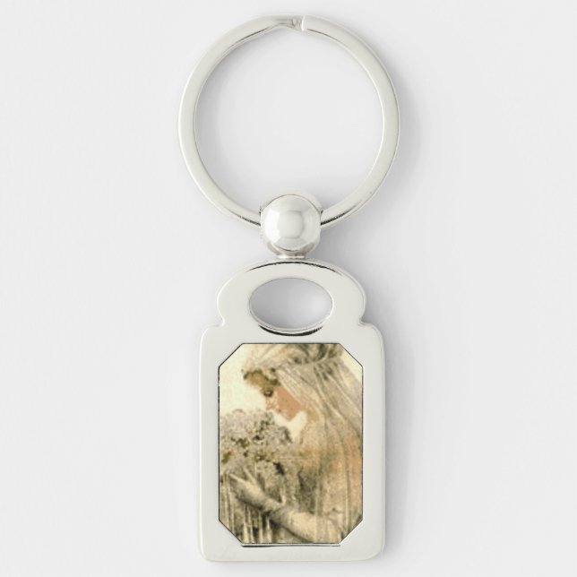 Chaveiro Pingente de Noiva Elegante Casamento Vintage (Frente)