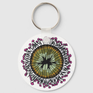Chaveiro Pingente de Olho Mandala Floral Psicodélico Trip