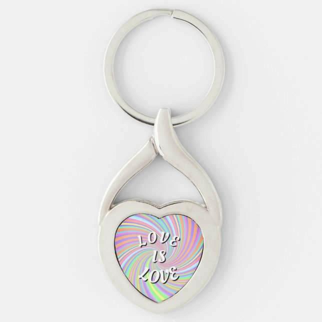 Chaveiro Pingente de Orgulho Love Is Love (Frente)