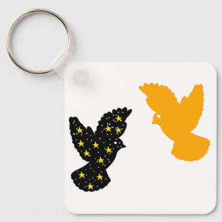 Chaveiro Pingente de Pássaros – Design Minimalista de Silhu