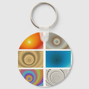 Chaveiro Pingente de Quadro de Círculos