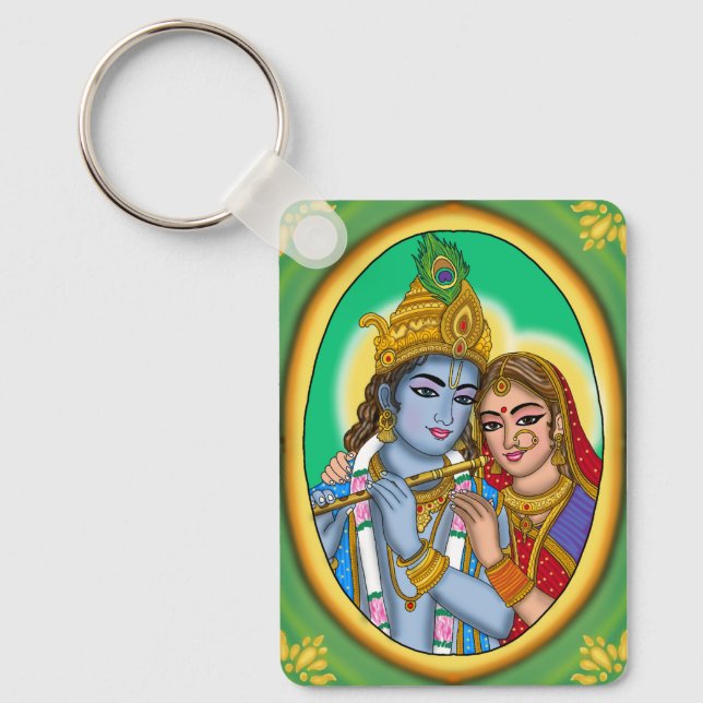 Chaveiro Pingente de Radha Krishna (Frente)