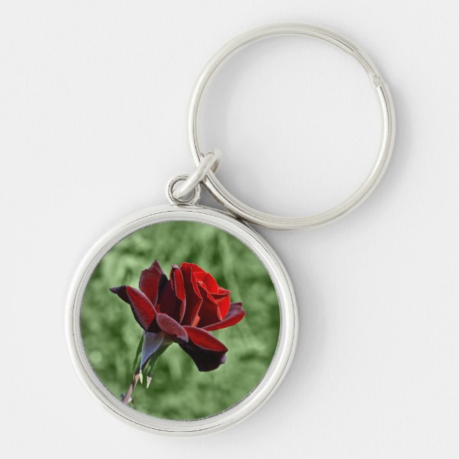Chaveiro Pingente de Rosa Vermelha (Frente)