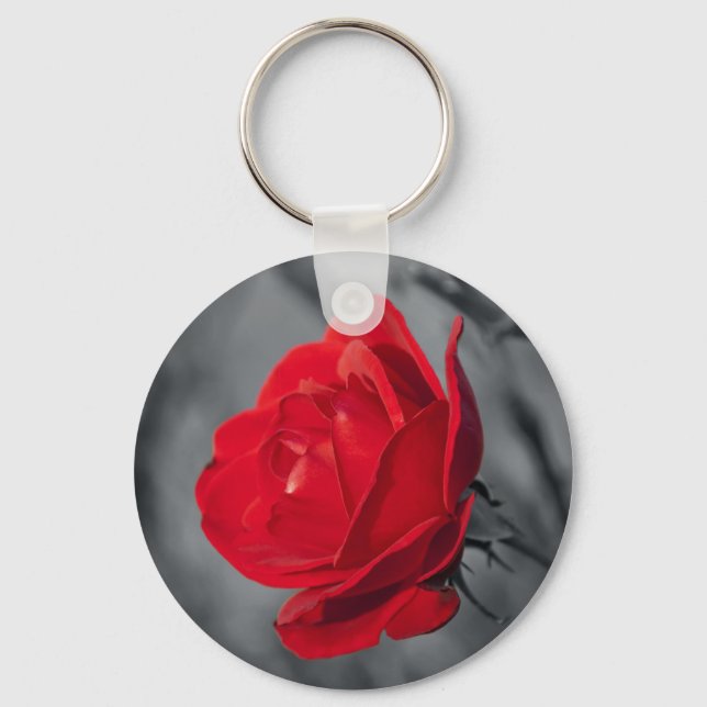 Chaveiro Pingente de Rosa Vermelha (Frente)
