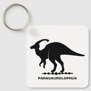 Chaveiro Pingente de Silhueta de Dinossauro Parasaurolophus
