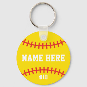 Chaveiro Pingente de Softbol para Meninas Time Barato Atlet