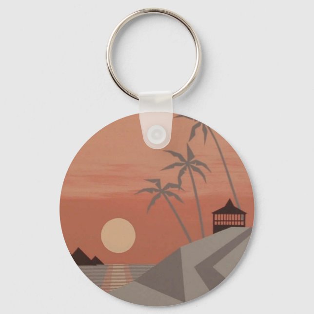 Chaveiro pingente de SUNSET CABANA (Frente)