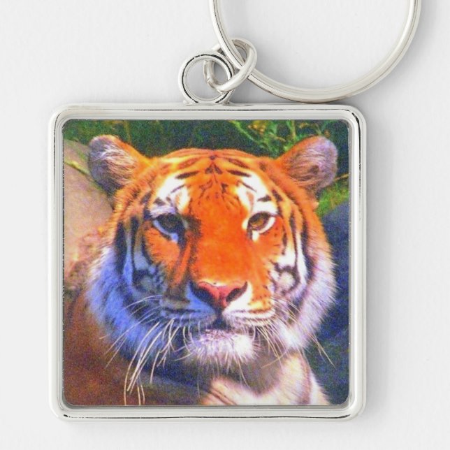 Chaveiro Pingente de Tigre Siberiano (Frente)