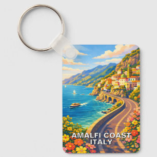 Chaveiro Pingente de Viagem Vintage Costa Amalfitana Itália