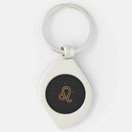 Chaveiro Pingente de Zodíaco Leão em Ouro Minimalista
