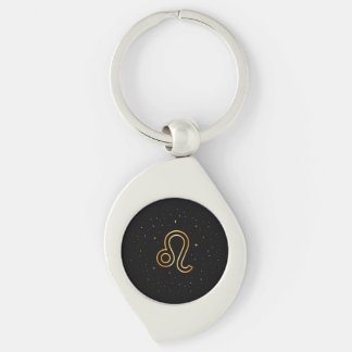 Chaveiro Pingente de Zodíaco Leão em Ouro Minimalista