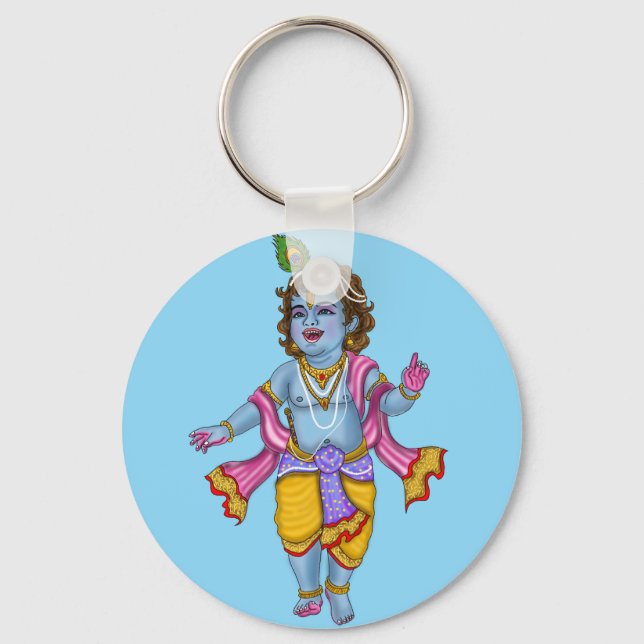 Chaveiro Pingente do Senhor Krishna (Frente)
