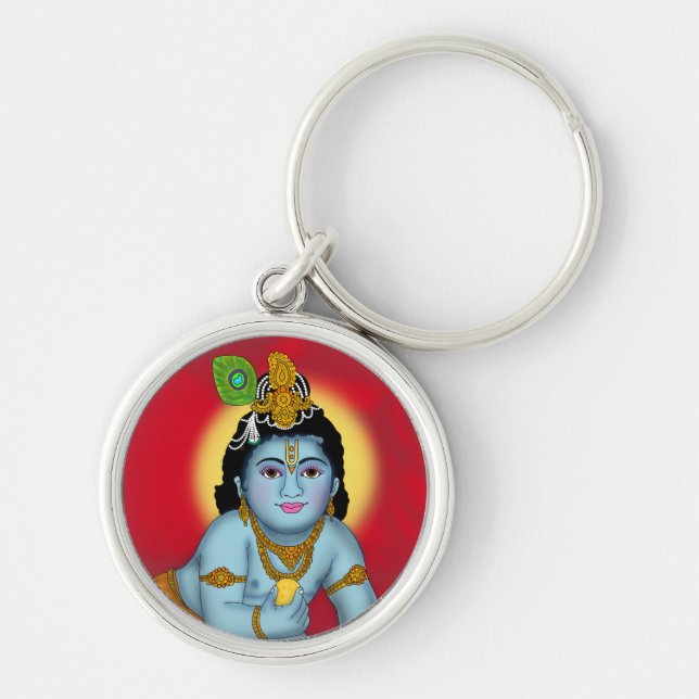 Chaveiro Pingente do Senhor Krishna (Frente)