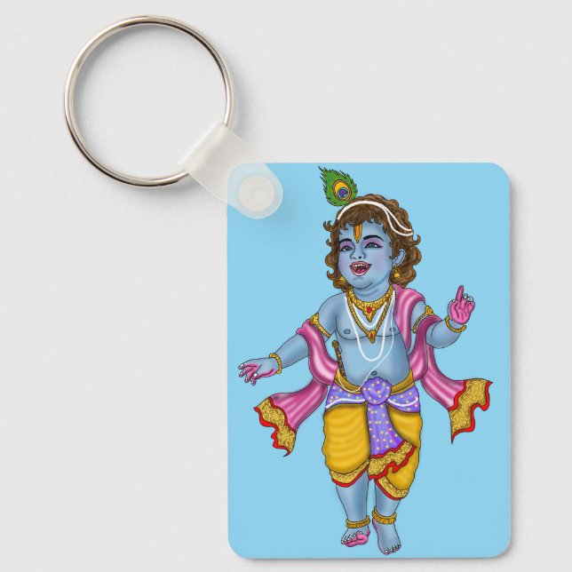 Chaveiro Pingente do Senhor Krishna (Frente)