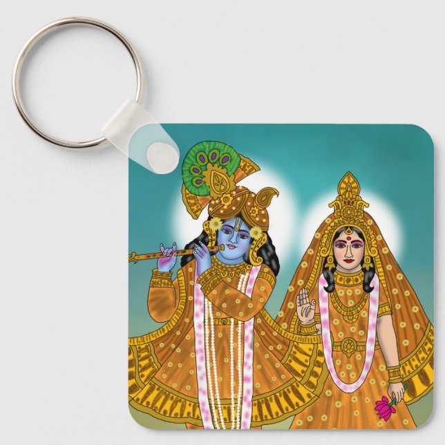 Chaveiro Pingente do Senhor Krishna (Frente)
