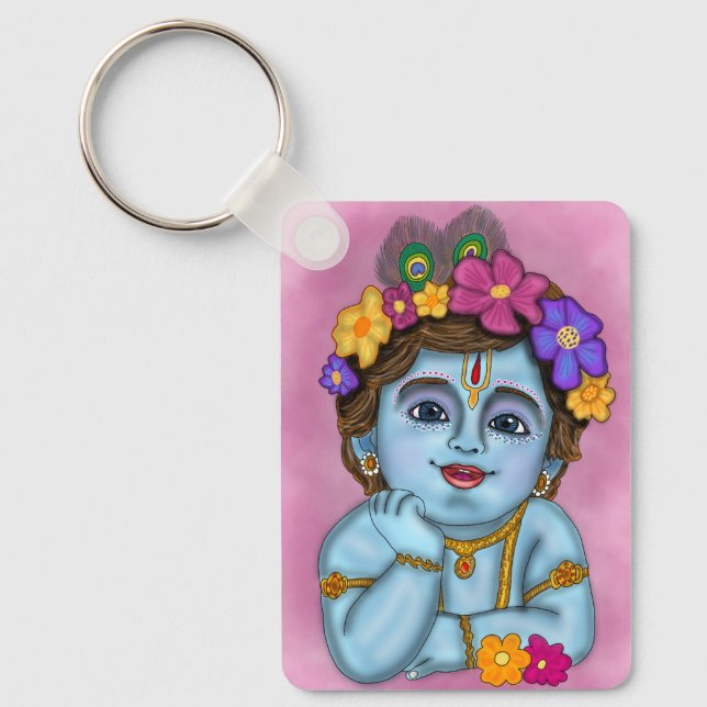 Chaveiro Pingente do Senhor Krishna (Frente)